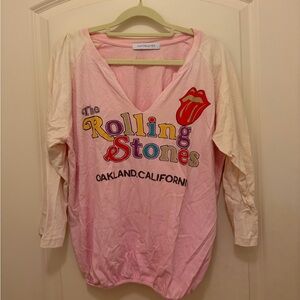 Daydreamer Pink & Cream Rolling Stones Top